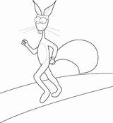 Squirrel Jogging Coloring Lineart Sunshine People sketch template