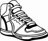 Clipart Transparent Shoes Shoe Cliparts Background Library Jordan Tennis sketch template