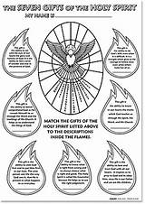 Dones Espiritu Sacraments Spirito Trinity Pentecost Pentecoste Espíritu Childrens Siete Christianpartyfavors Testament Study Autom sketch template