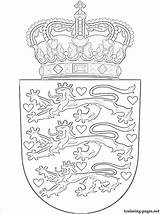 Coloring Flag Pages Britain Great Denmark Arms Coat Getdrawings Getcolorings sketch template