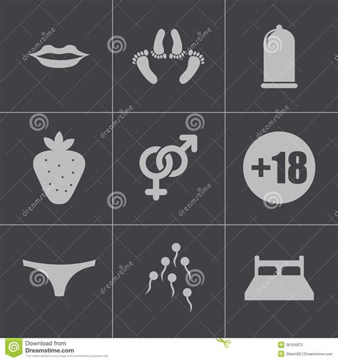 vector black sex icons set stock vector illustration of