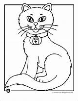 Cat Halloween Coloring Pages Scary Color Colouring Kids Bell Print Printable Pete Clipart Cats Flower Cute Sheet Worksheets Getcolorings Use sketch template