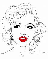 Monroe Marilyn Drawing Easy Line Pencil Domestika Getdrawings sketch template