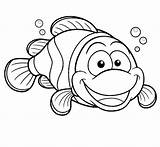 Fish Coloring Clown Pages Happy Color Cute Drawing Printable Kids Getcolorings Beautiful Getdrawings Tocolor sketch template