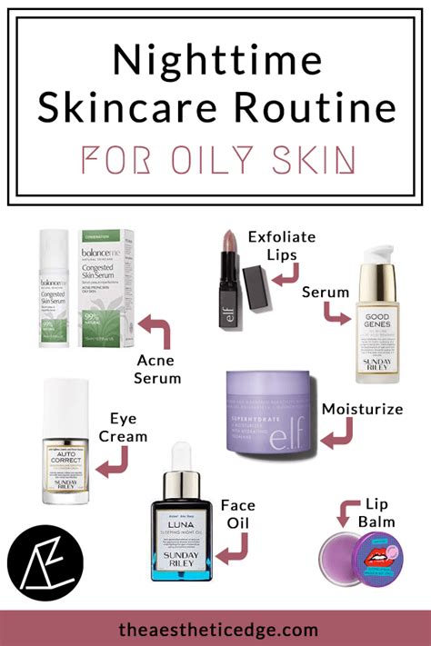 nighttime skincare routine for oily skin