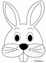 Bunny Easter Face Mask Template Coloring Templates Printable Rabbit Pages Egg Head Crafts Chick Chicken Colouring Outline Coloringpage Eu Para sketch template