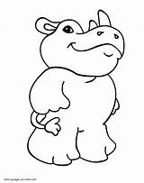 Coloring Pages Preschoolers Printable Rhino Toddlers Print Animals sketch template