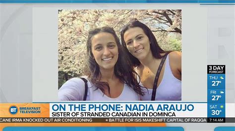 on the phone with sister of stranded canadian in dominica youtube