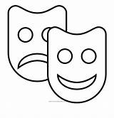 Theatre Coloring Theater Pages Clipart Clever Masks Ultra Library sketch template