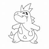 Kleurplaat Croconaw Pokémon sketch template