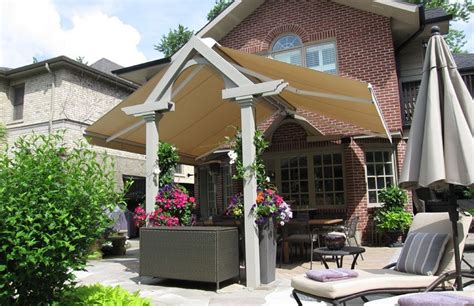 installation   standing structure rolltec retractable awnings toronto ontario