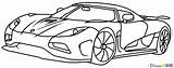 Koenigsegg Agera Draw Drawing Supercars Coloring Drawdoo Pages Cars Super Drawings Sports Jesko Car Line обновлено August Pagani Gemera автором sketch template