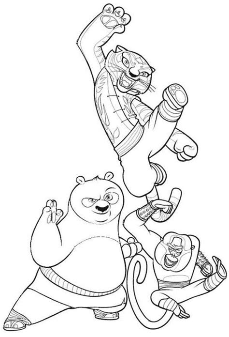 pin  kung fu panda coloring page