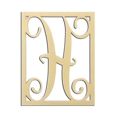 14 H Monogram Capital Letter Unfinished Diy Wood Craft To Sell Ready