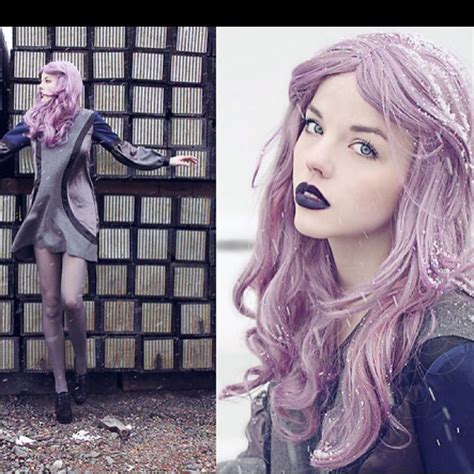 purple hair and black lipstick purple hair hair hair