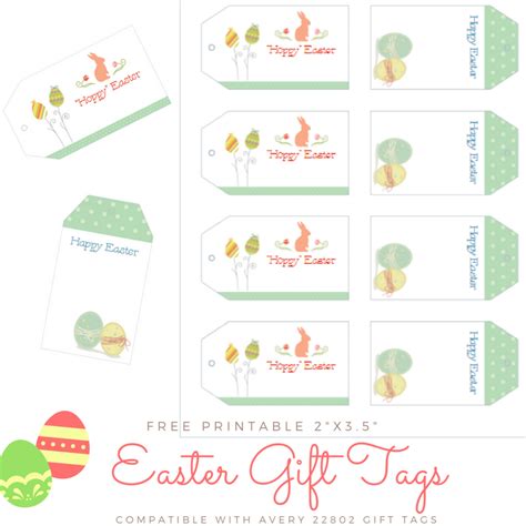 editable easter gift tags  printable printable templates
