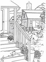 Coloring Pages Country Farm House Colouring Adult Adults Scenes Printable Color Sheets Book Living Para Kids Colorir Print Choose Board sketch template