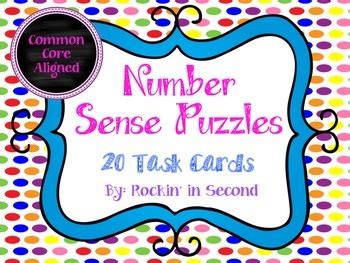common core number sense puzzles    rockin   tpt