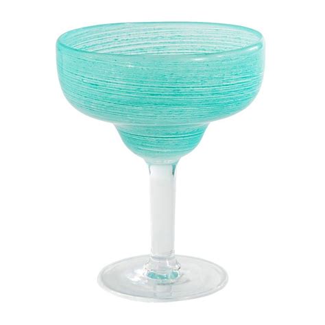 Swirl Turquoise Acrylic Margarita Glass Pier 1 Indoor Patio