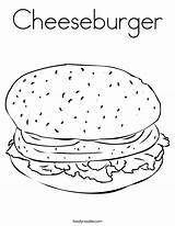 Coloring Cheeseburger Built California Usa sketch template