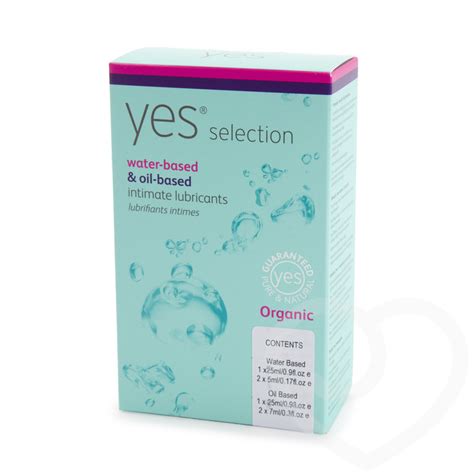 yes selection organic sex lube t pack organic