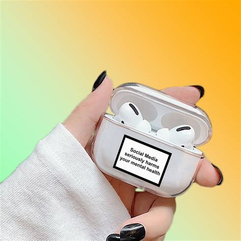 social media airpods pro case funny airpods case silicone etsy