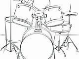 Drum Set Coloring Pages Kit Getcolorings Color Printable sketch template