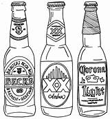 Beer Drawing Line Bottle Coloring Pages Bottles Alcohol Outline Drawn Drawings Google Printable Template Color Search Bière Getdrawings Print Stencils sketch template