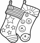 Coloring Christmas Stocking Pages Stockings Printable Socks Kids American Color Plain Getdrawings Print Getcolorings Sock Drawing sketch template