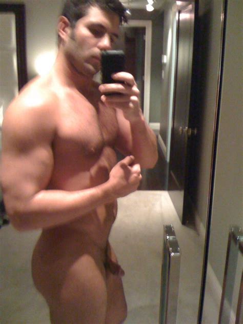 right after intense workout — naked guys selfies