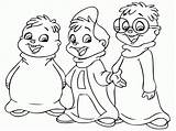 Chipmunk Clipart Cartoon Coloring Outlined Cute sketch template