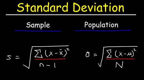standard deviation formula statistics variance sampl doovi