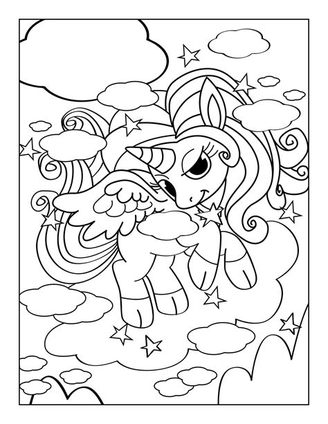 flying unicorns  coloring pages etsy france