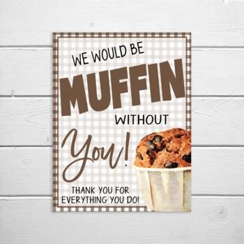 muffin appreciation sign    muffin   decor