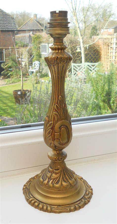 ornate antique vintage brass lamp base sold   ebay site lubbydot brass lamp lamp bases