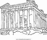 Partenone Atene Disegno Meraviglie sketch template