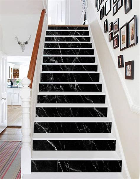 3d huge hidden ss147 pattern tile marble stair risers decoration photo
