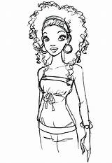 Coloring Barbie Pages Girl Printable African American People Sheets Lil Wayne Print Sheet Women Book Woman Kids Color Ethnic Awesome sketch template