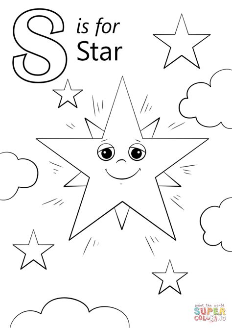 letter    star super coloring alphabet coloring pages star