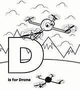 Coloring Drones Dron sketch template