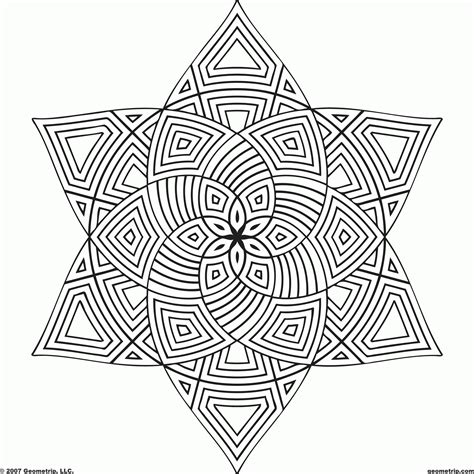 advanced geometric coloring pages coloring home