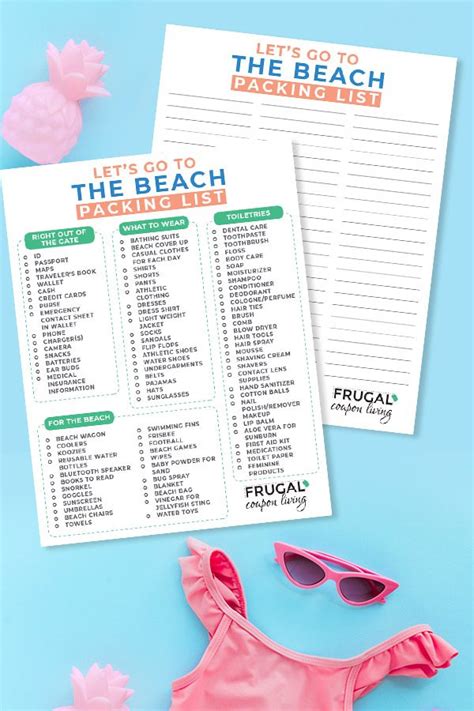 forget  complete  beach packing list printable