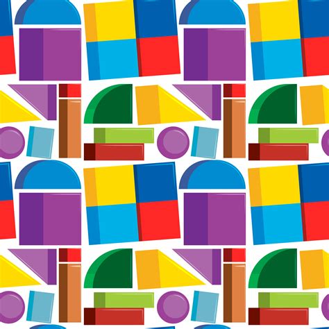 seamless pattern colorful shapes  vector art  vecteezy