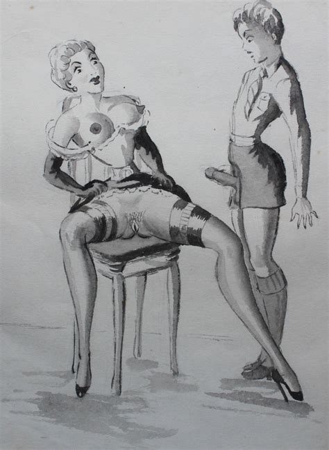 01  In Gallery Vintage Femdom Erotic Drawings Unknown