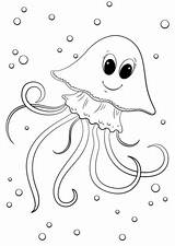 Jellyfish Coloring Pages Cartoon Jelly Colouring Cute Clipart Fish Printable Drawing Simple Supercoloring Template Preschool Getdrawings Paper Shark sketch template
