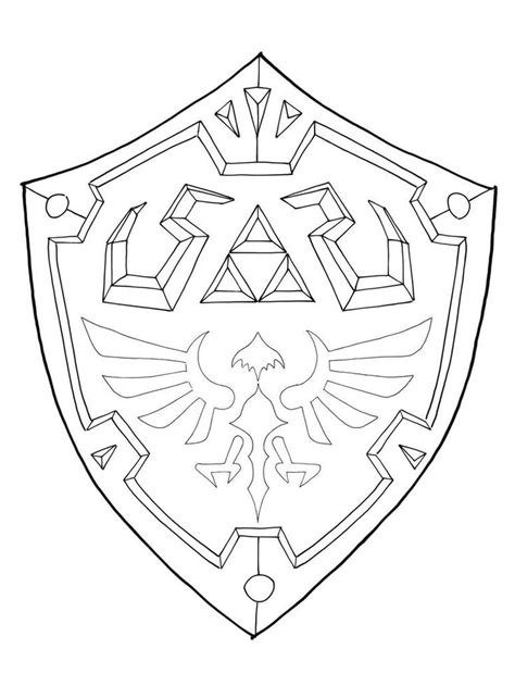 hylian shield template  maxm  deviantart shield drawing