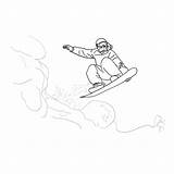 Snowboarden sketch template