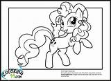Pinkie Pie Coloring Pages Pony Little Mlp Fluttershy Hairpin sketch template