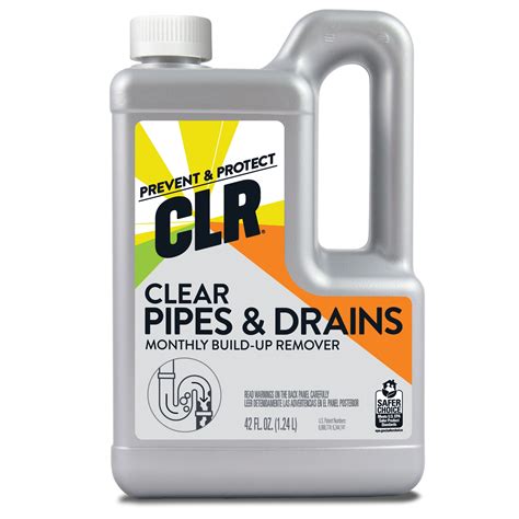 clr clear pipes  drains monthly liquid pipe  drain care epa safer choice  fl oz