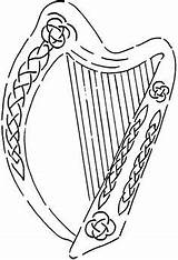 Harp Irish Drawing Celtic Stamps Stencil Crafty Coloring Information Kids Paintingvalley Drawings Hover Zoom Over sketch template